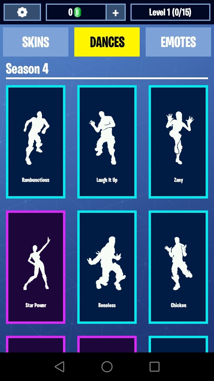 Fortnite Dances & Emotes & Skins Android