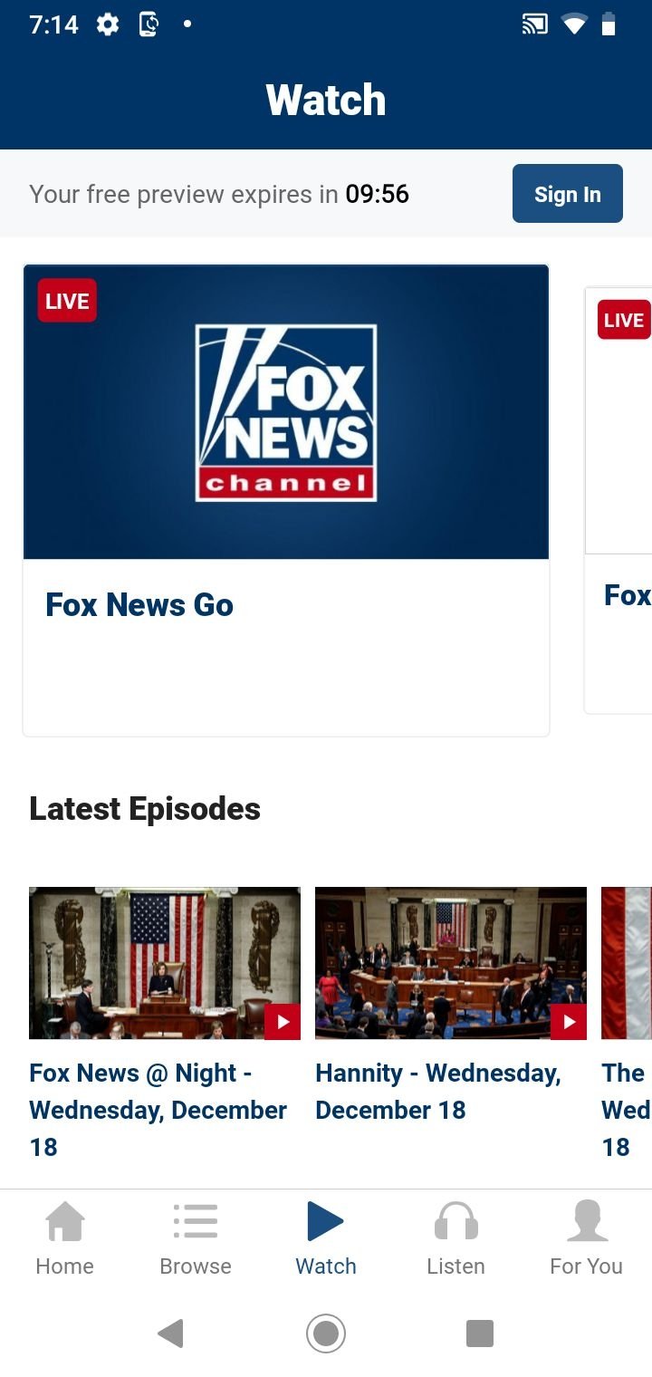 Fox news best sale channel app