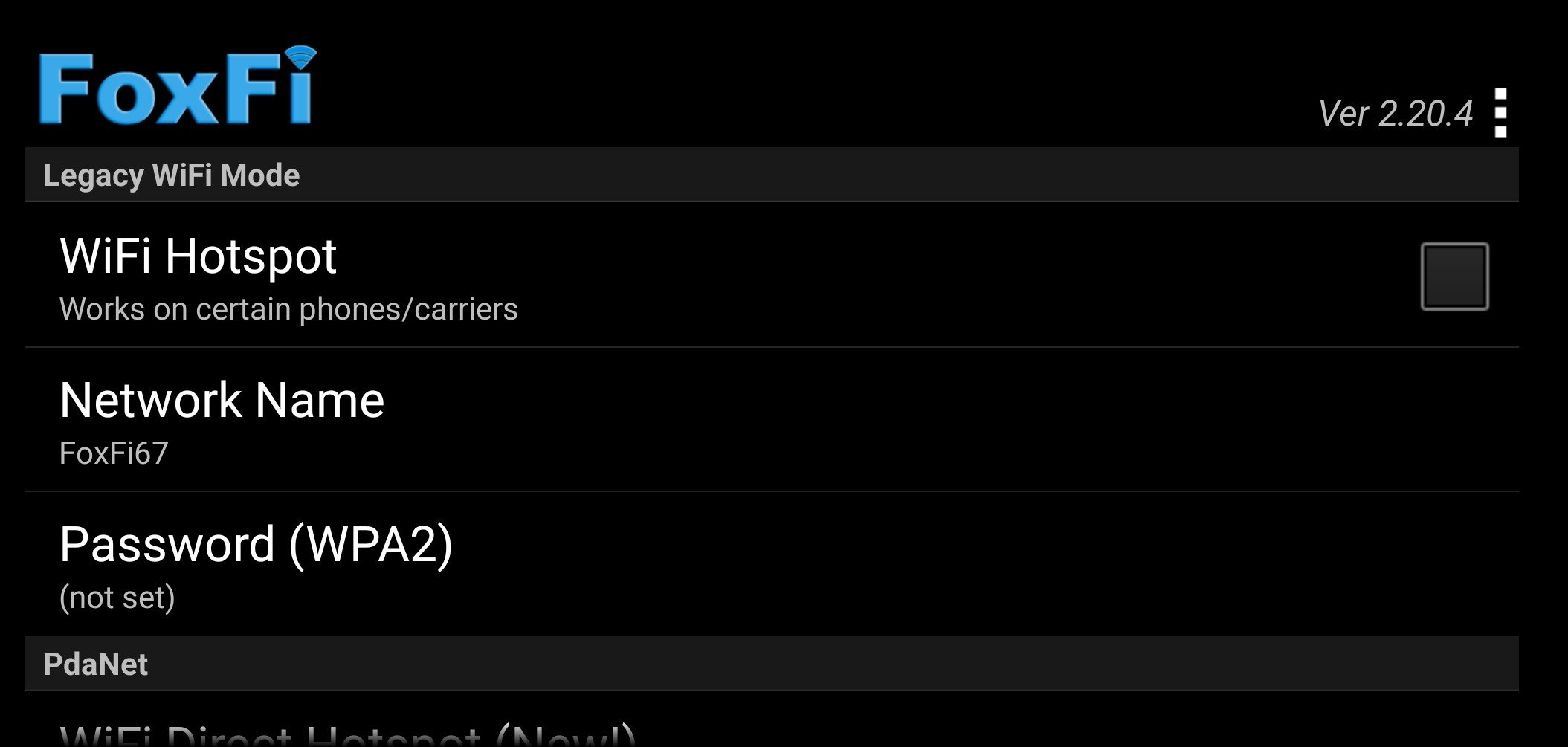 networks compatible with foxfi