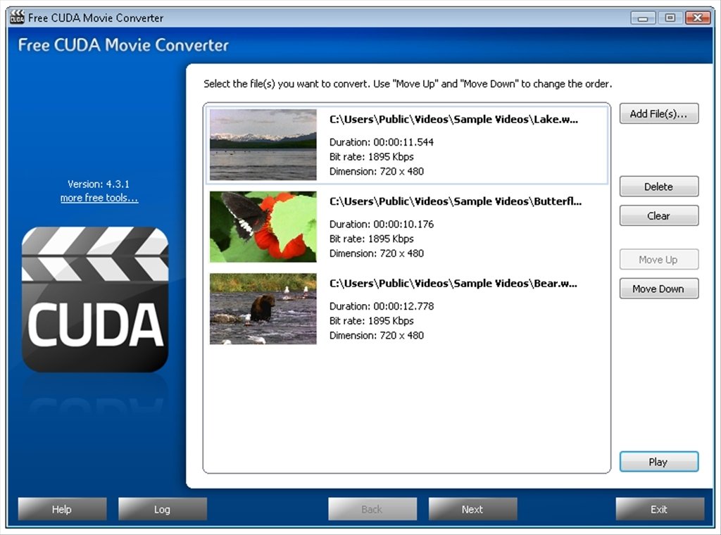 Free cuda video converter