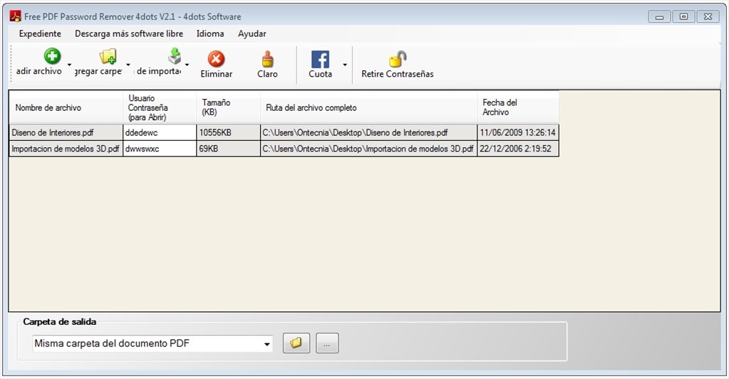 Descargar Free PDF Password Remover 3 6 Para PC Gratis