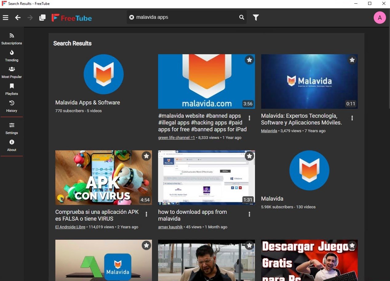 FreeTube 0.19.1 for apple download free