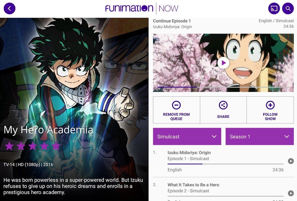 Funimation 3.10.2 - Скачать для Android APK бесплатно