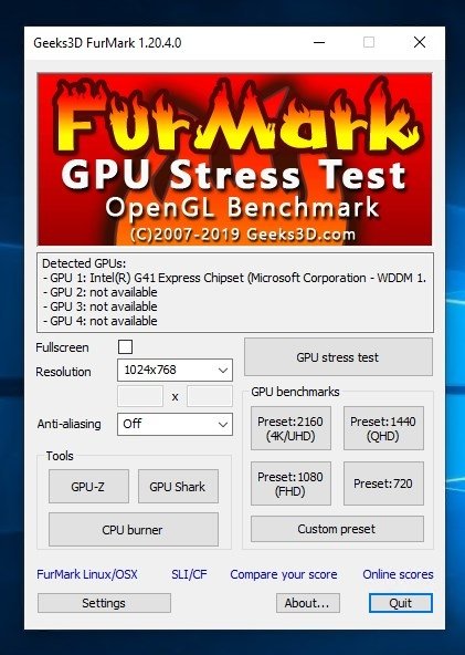 Geeks3D FurMark 1.35 free downloads