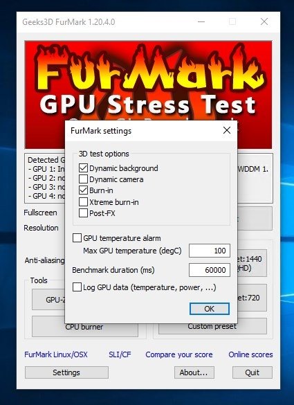 Geeks3D FurMark 1.37.2 download the last version for windows