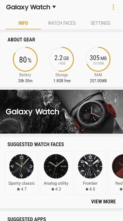 Galaxy Wearable (Samsung Gear) Android 