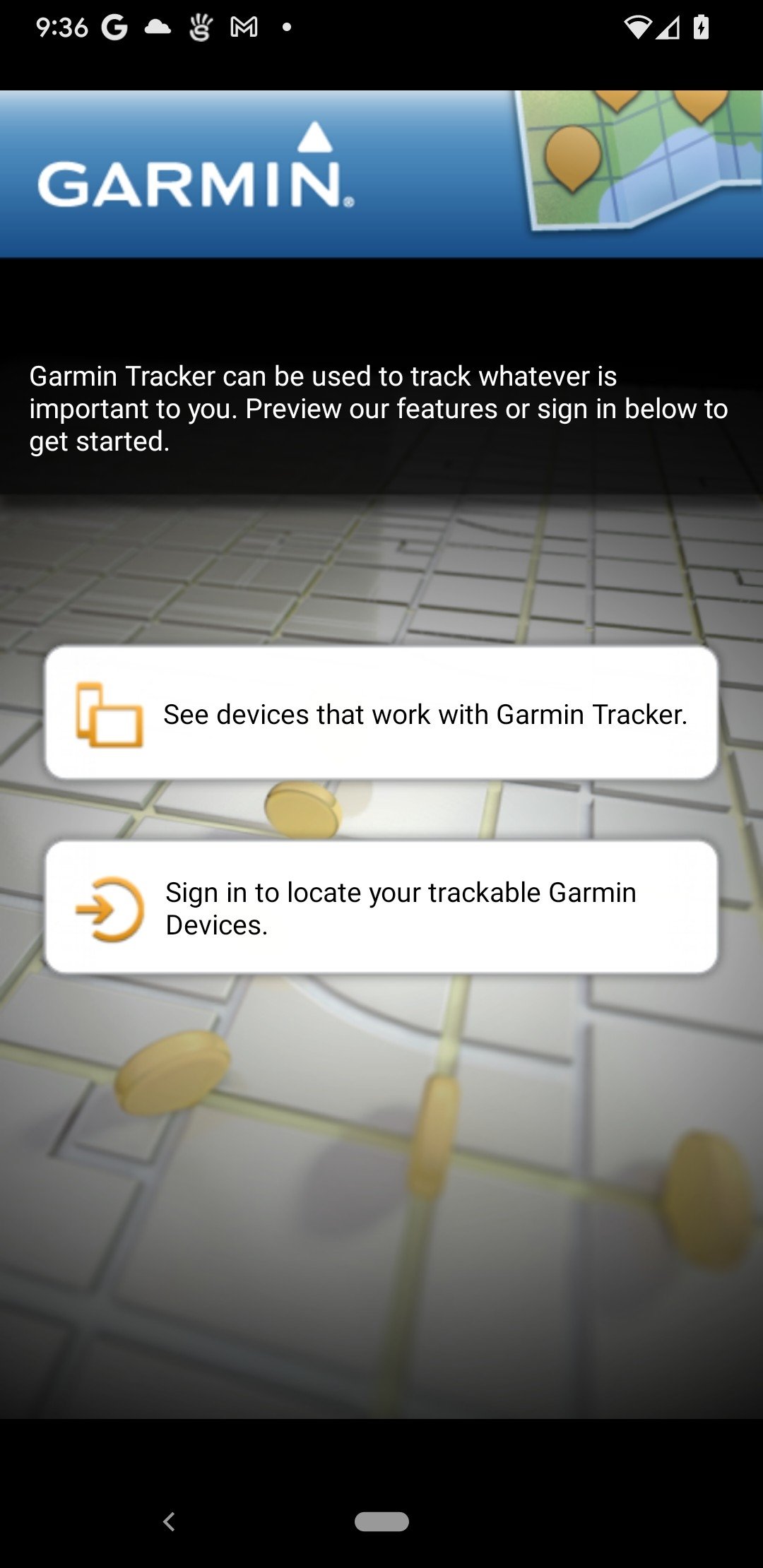 Garmin Tracker Android