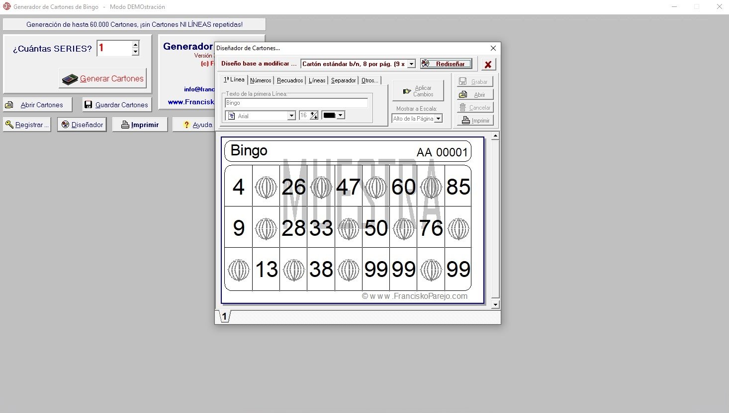Generador de cartones de bingo full gratis