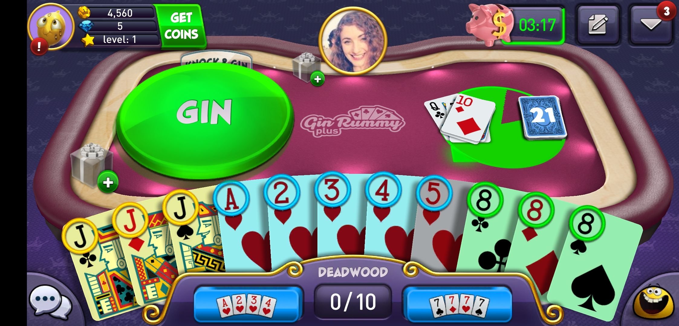 gin rummy plus online