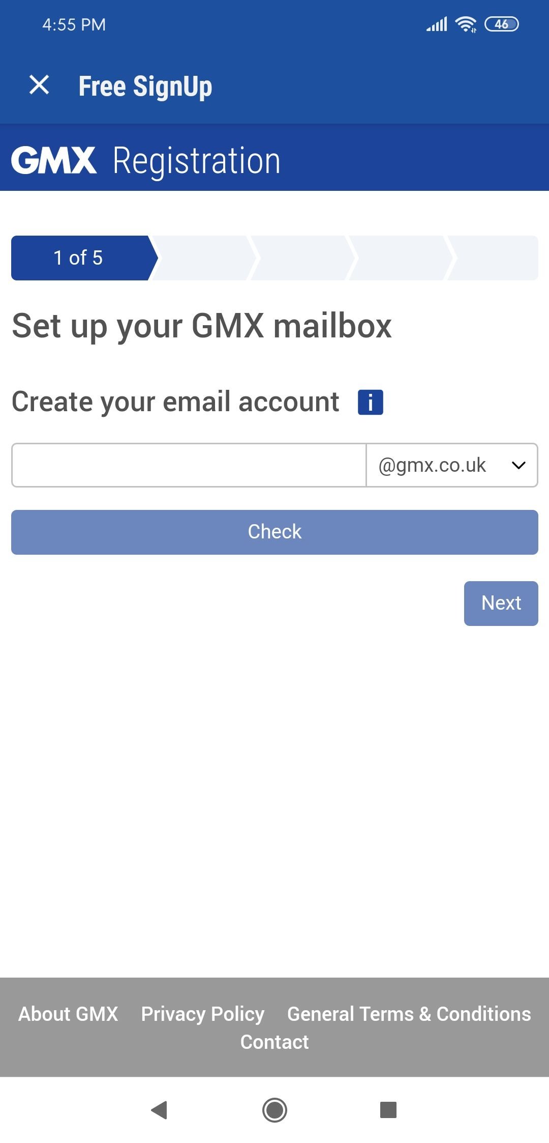 Gmx sign up