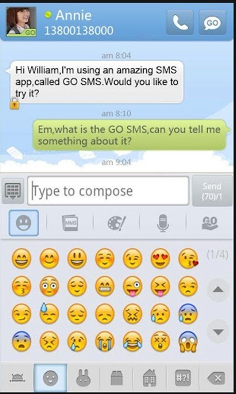 Sms.apk go for go chat plug-in Mash Android