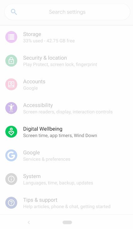 Google Digital Wellbeing Android