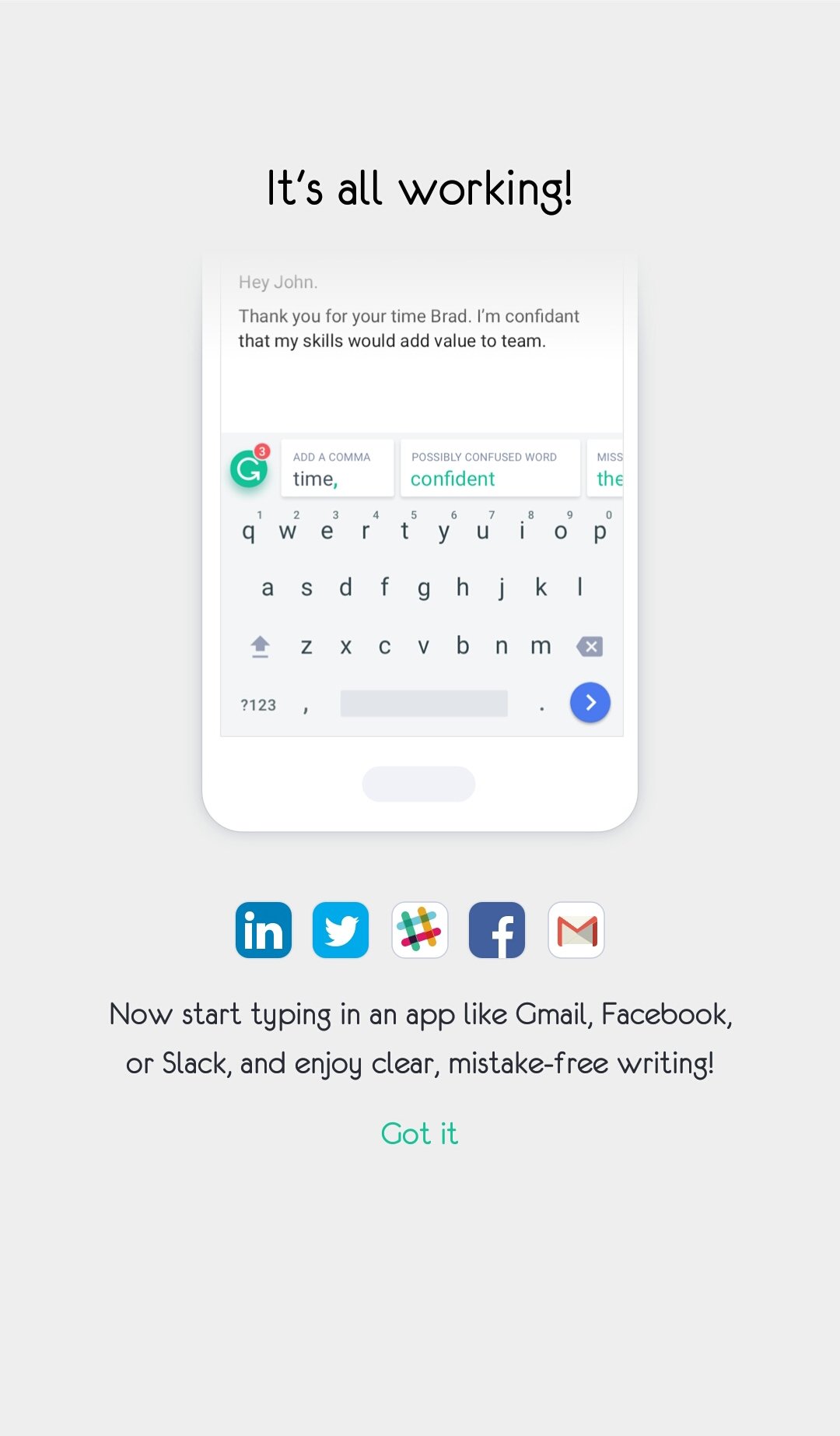 Grammarly Keyboard Android 