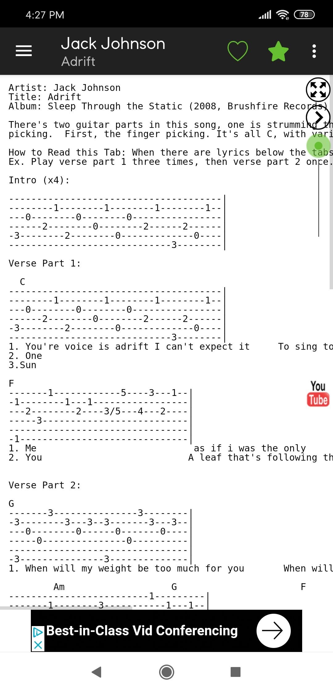 Guitar chords and tabs Android 