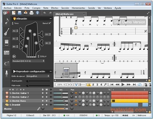 guitar pro 7 instrument panel