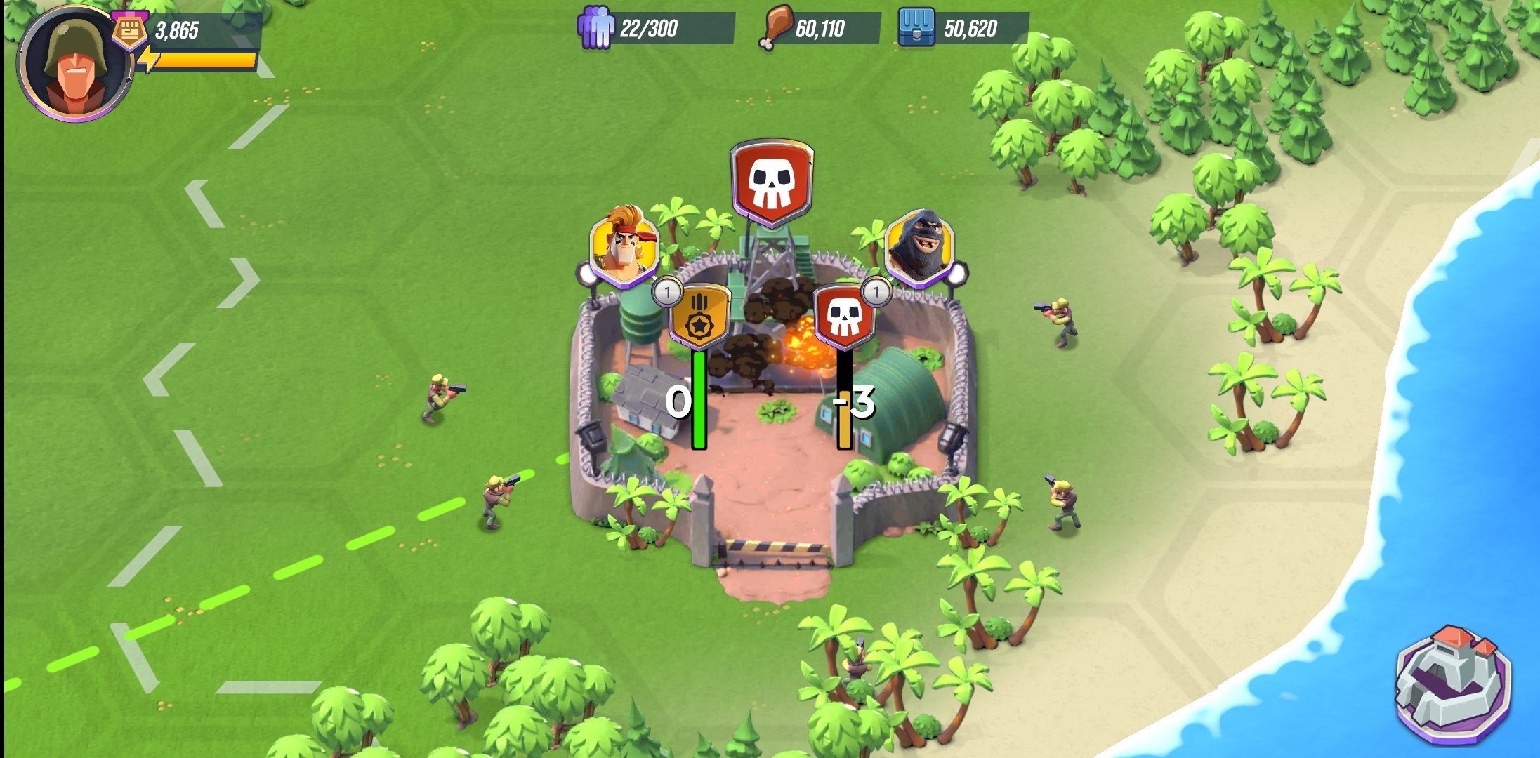 Hardhead Squad: MMO War is a strategy game for iOS and Android