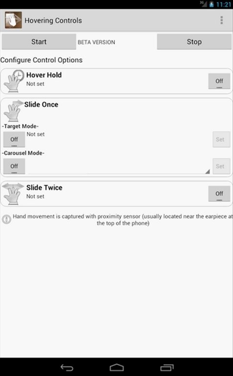 Hovering Controls Android 
