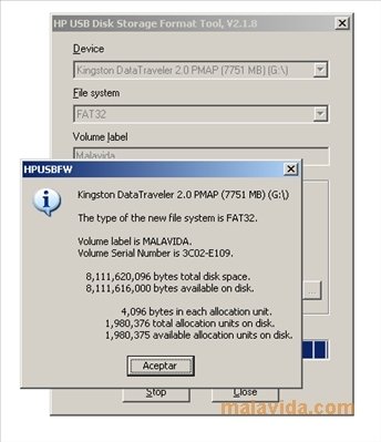 windows tool usb format