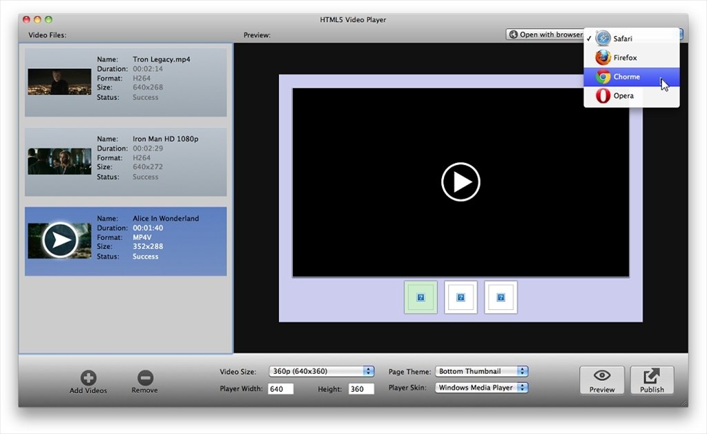 mobile html5 video player download