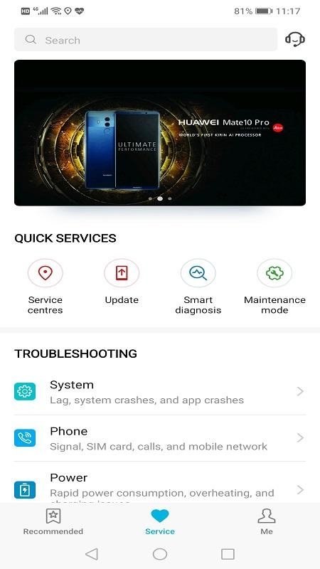 Huawei Smart diagnosis Android 