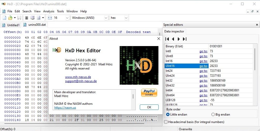 HxD - Freeware Hex Editor and Disk Editor