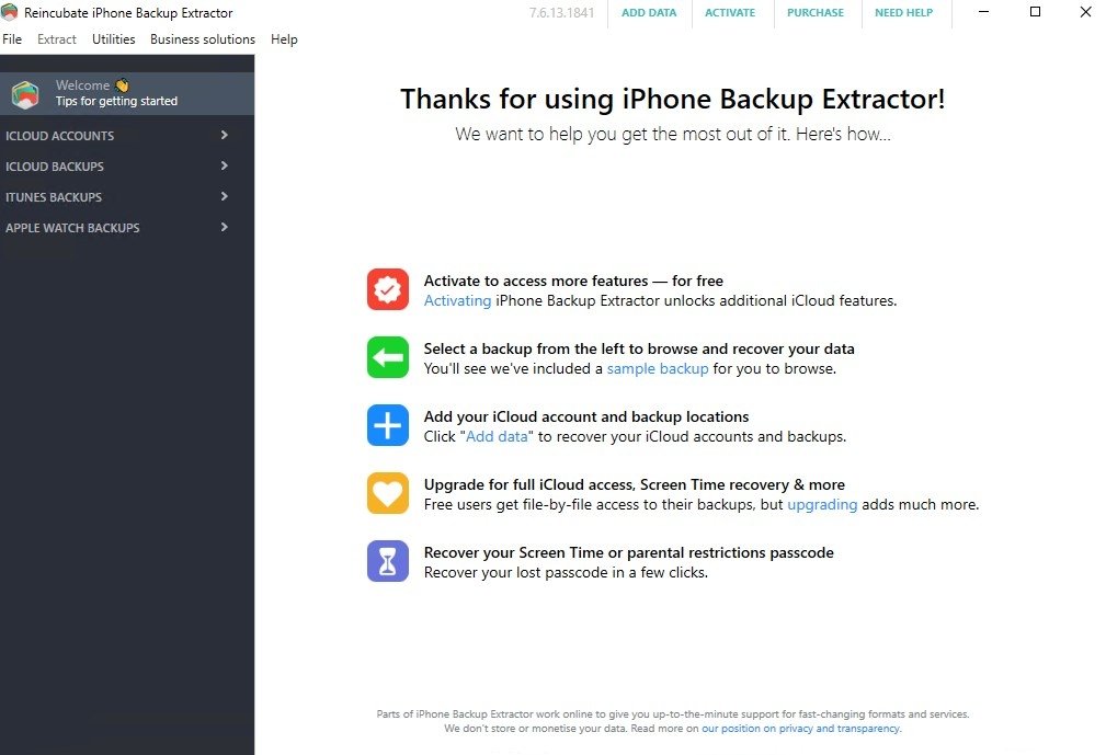iPhone Backup Extractor 7.7.5.2296 - Download for PC Free
