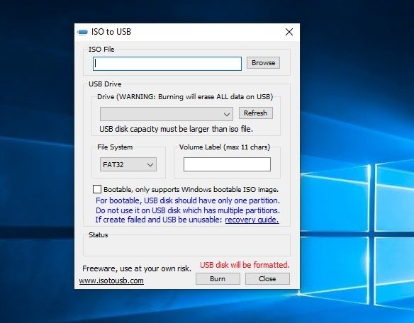 free iso burning software windows 10