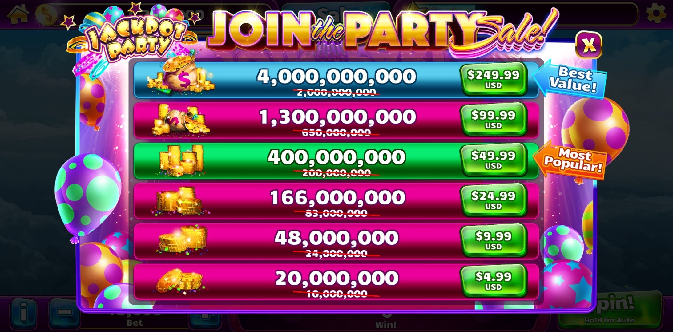 jackpot party bonus slots