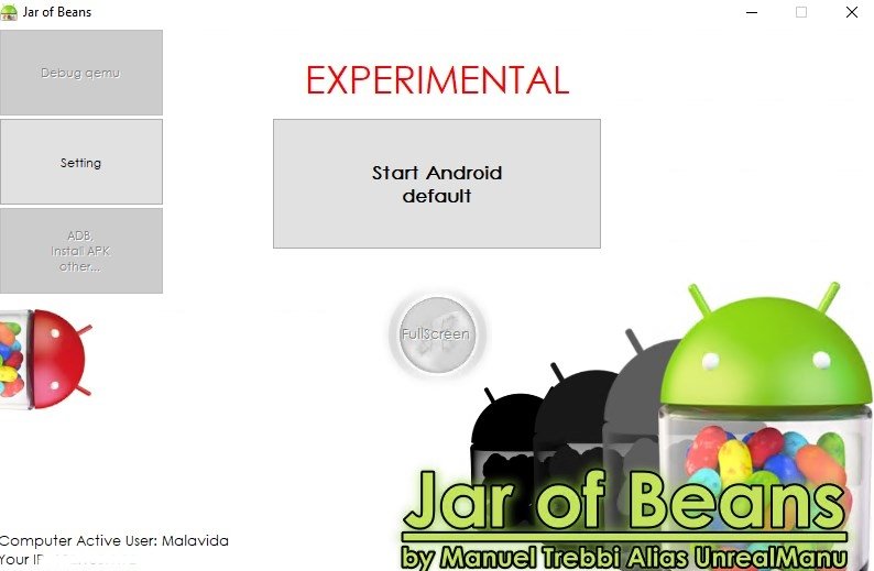 jar of beans emulator or windowsandroid emulator