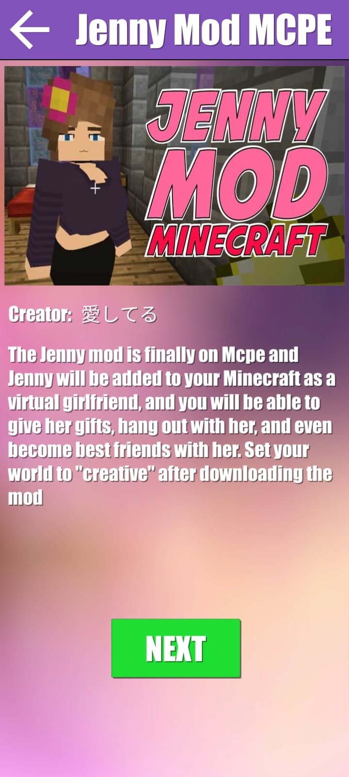 jenny minecraft mod mobile