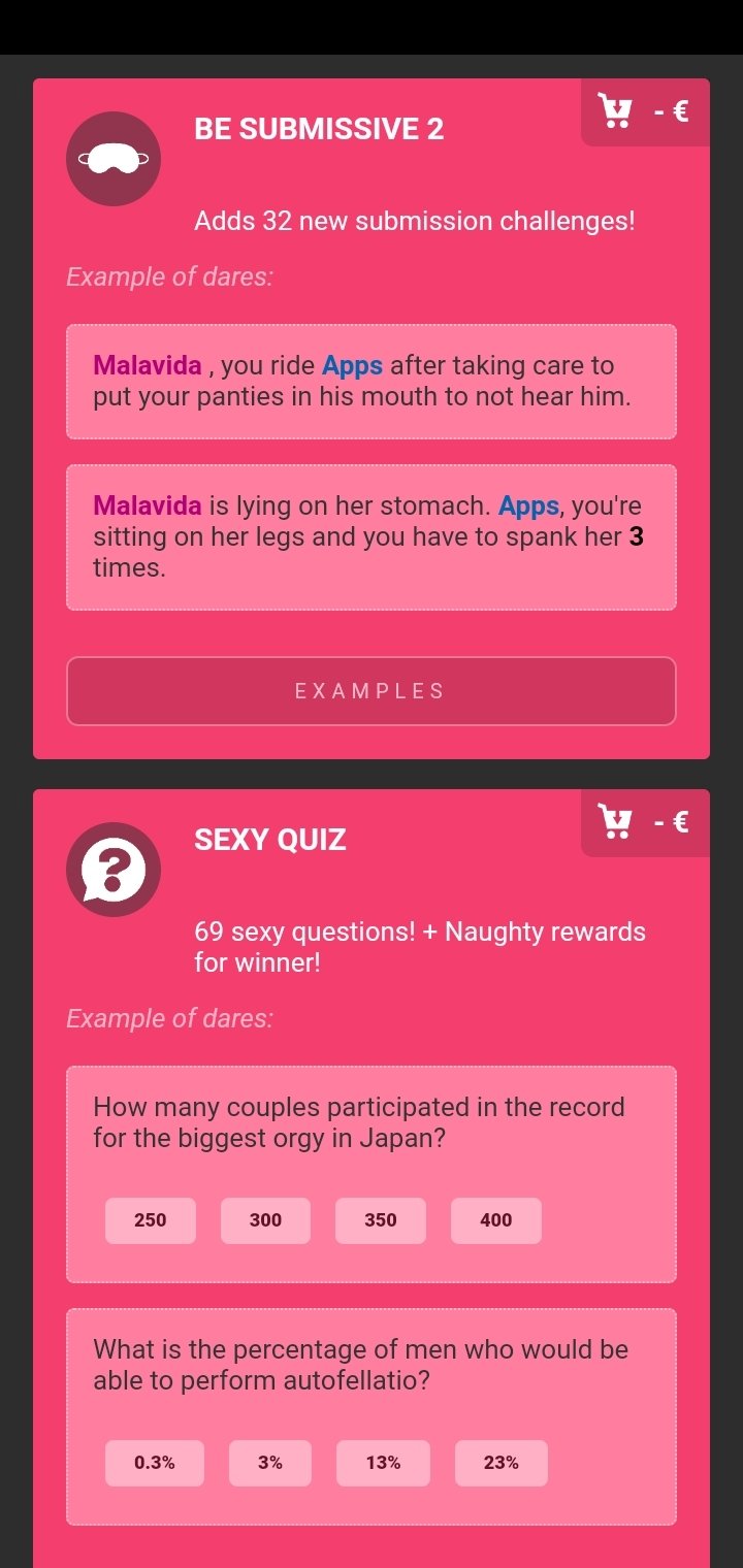 Juego de sexo para parejas en App Store