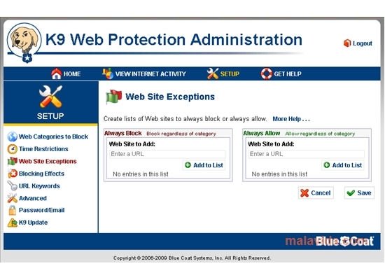 removing k9 web protection