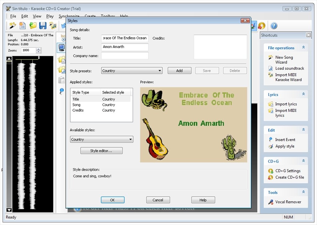 Karaoke CD+G Creator 2.4.19.0 - Download per PC Gratis