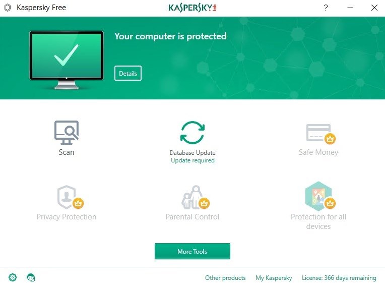 Kaspersky free не активируется