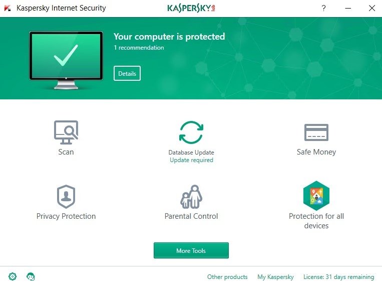 kaspersky internet security download update