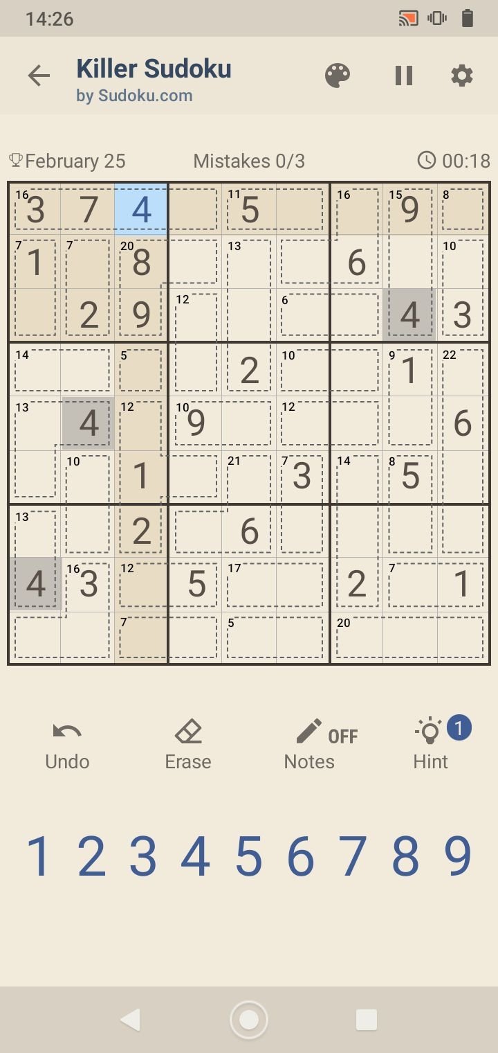 New take on the classic: Killer Sudoku by Easybrain