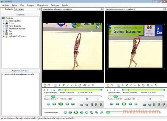 Kinovea video analysis