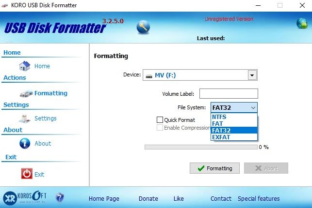 disk formatter