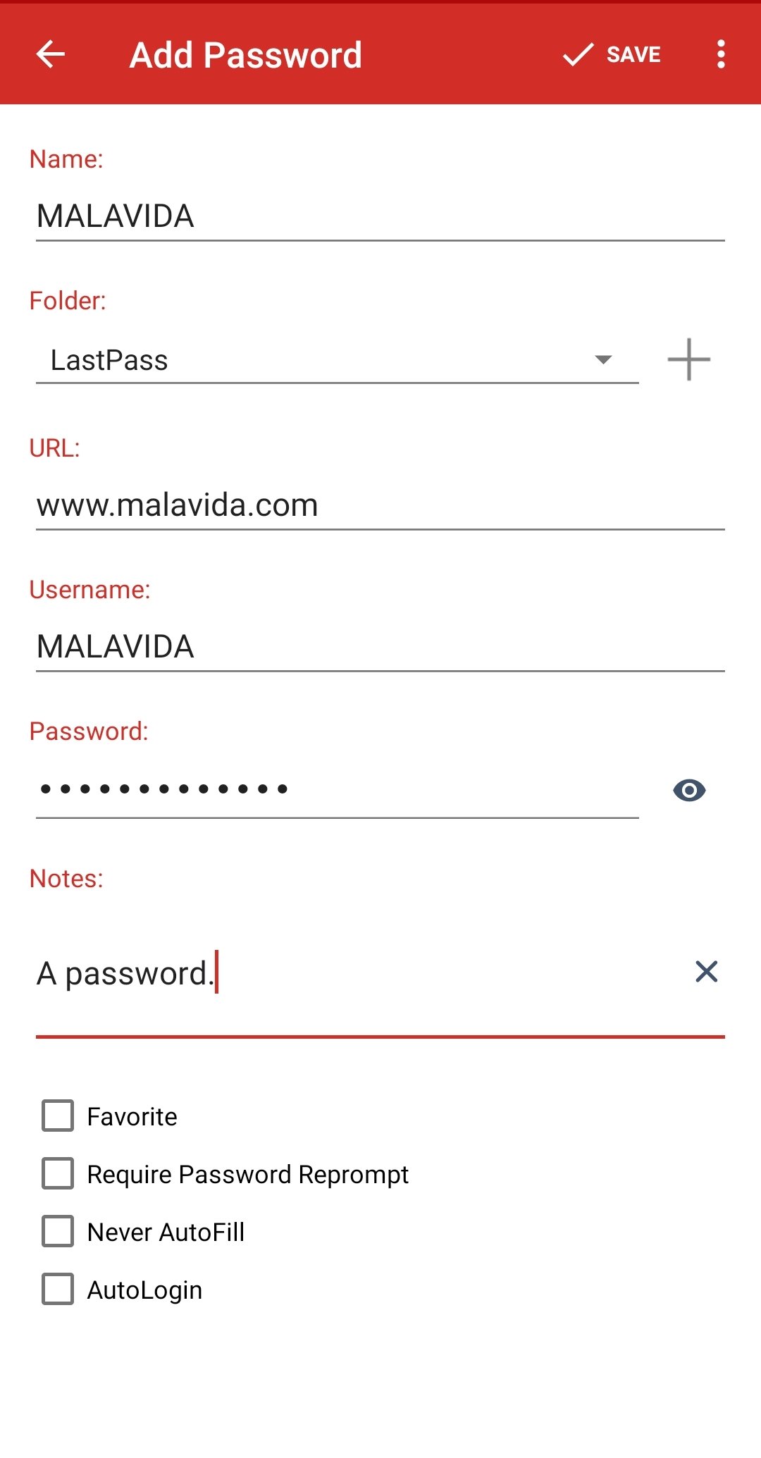 LastPass Android 