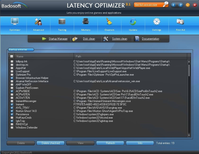 internet connection latency test