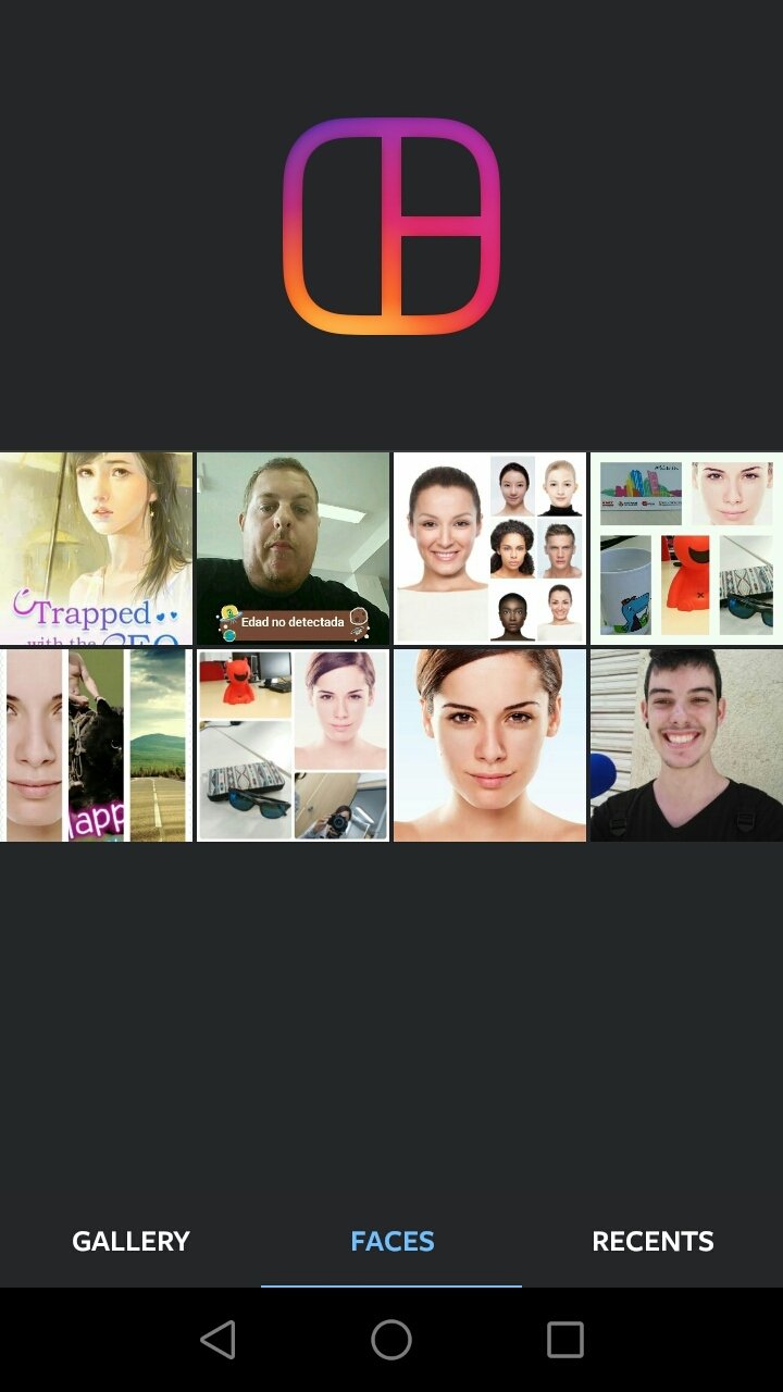 app that shows instagram layout