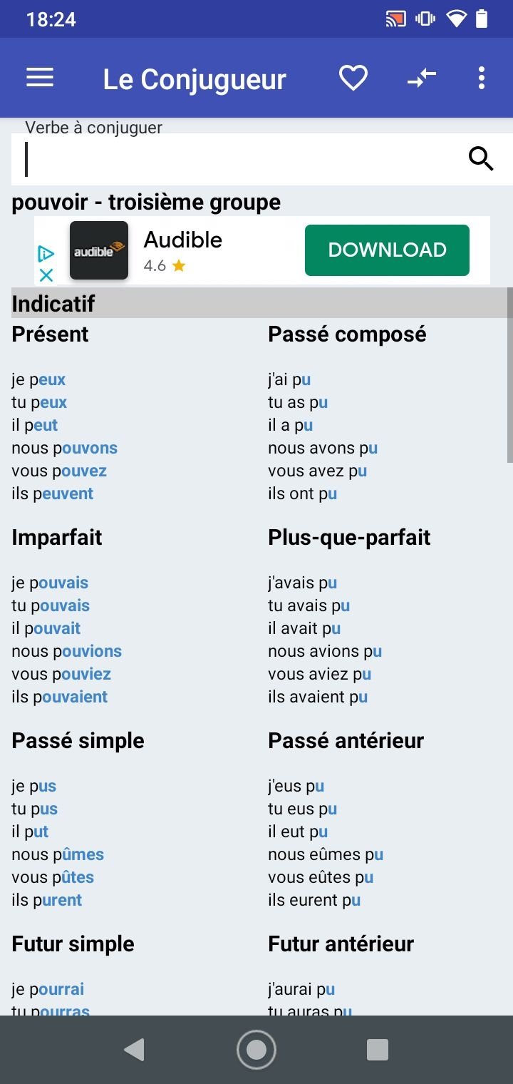T l charger Le Conjugueur 2 96 APK Pour Android Gratuit