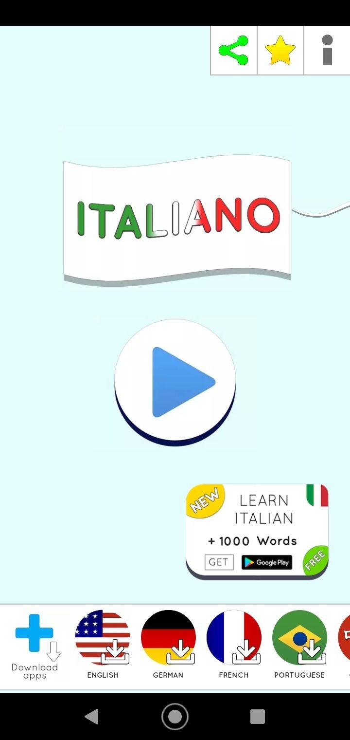 Learn and play. Italian + Mod apk [Paid for free][Free purchase] download -  Learn and play. Italian + MOD apk 5.1 free for Android.