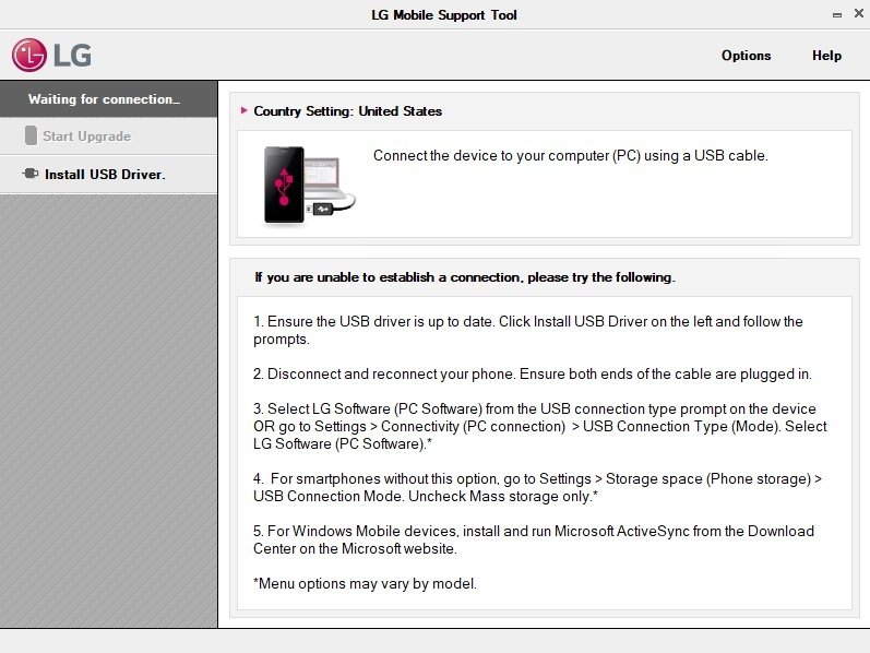 LG Mobile Support Tool 1.8.9.0 - Descargar para PC Gratis