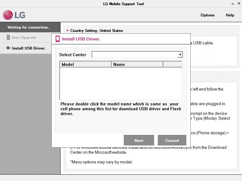 LG Mobile Support Tool 1.8.9.0 Descargar para PC Gratis