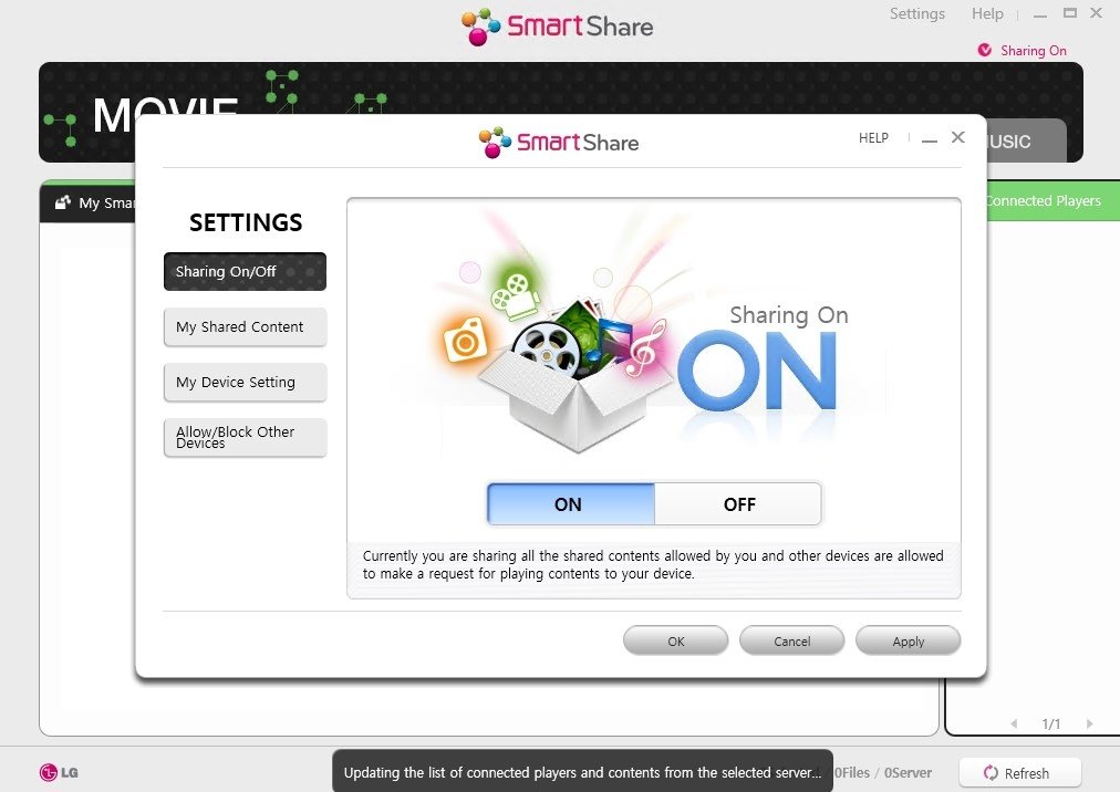 Lg smart share. LG TV SMARTSHARE. LG Smart share DLNA. Smart share для телевизора LG. LG Smart share меню.