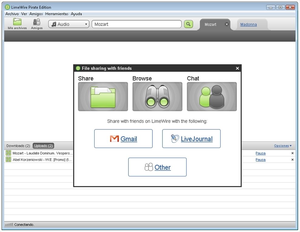 limewire p2p file sharing