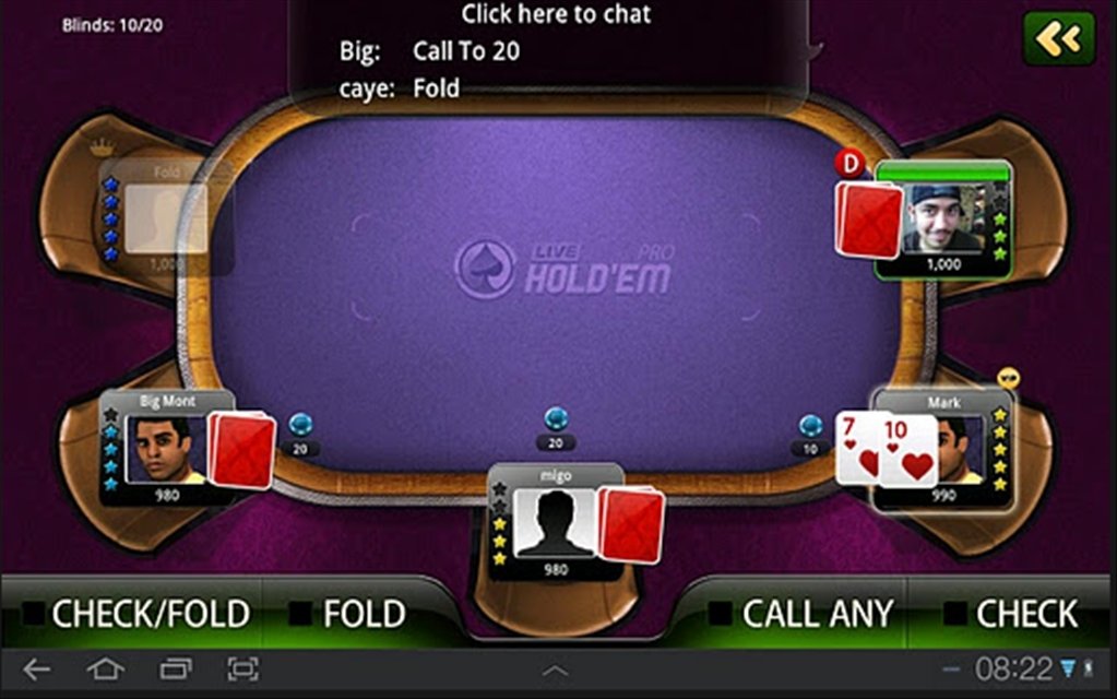 Live holdem poker app