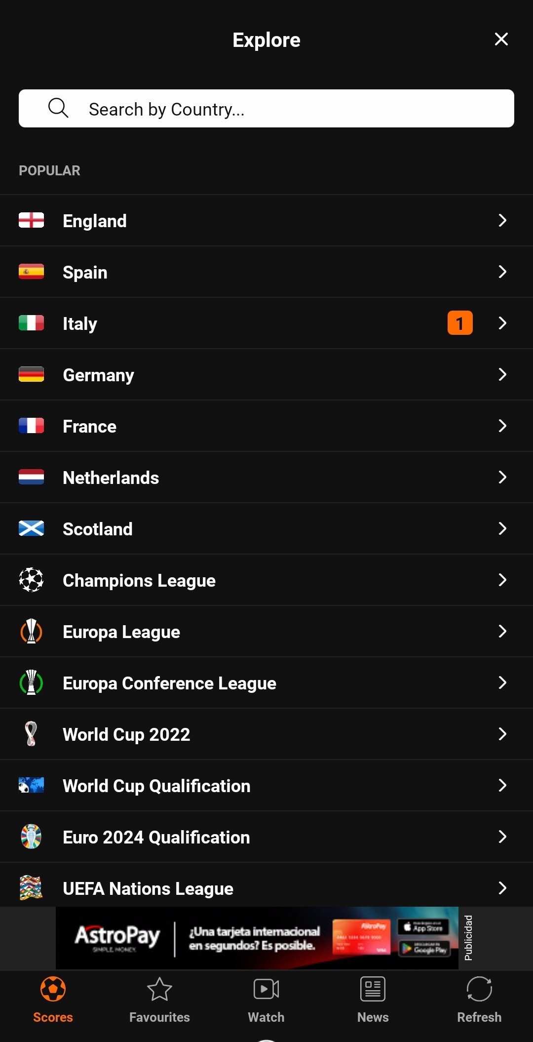 LiveScore APK Download for Android Free