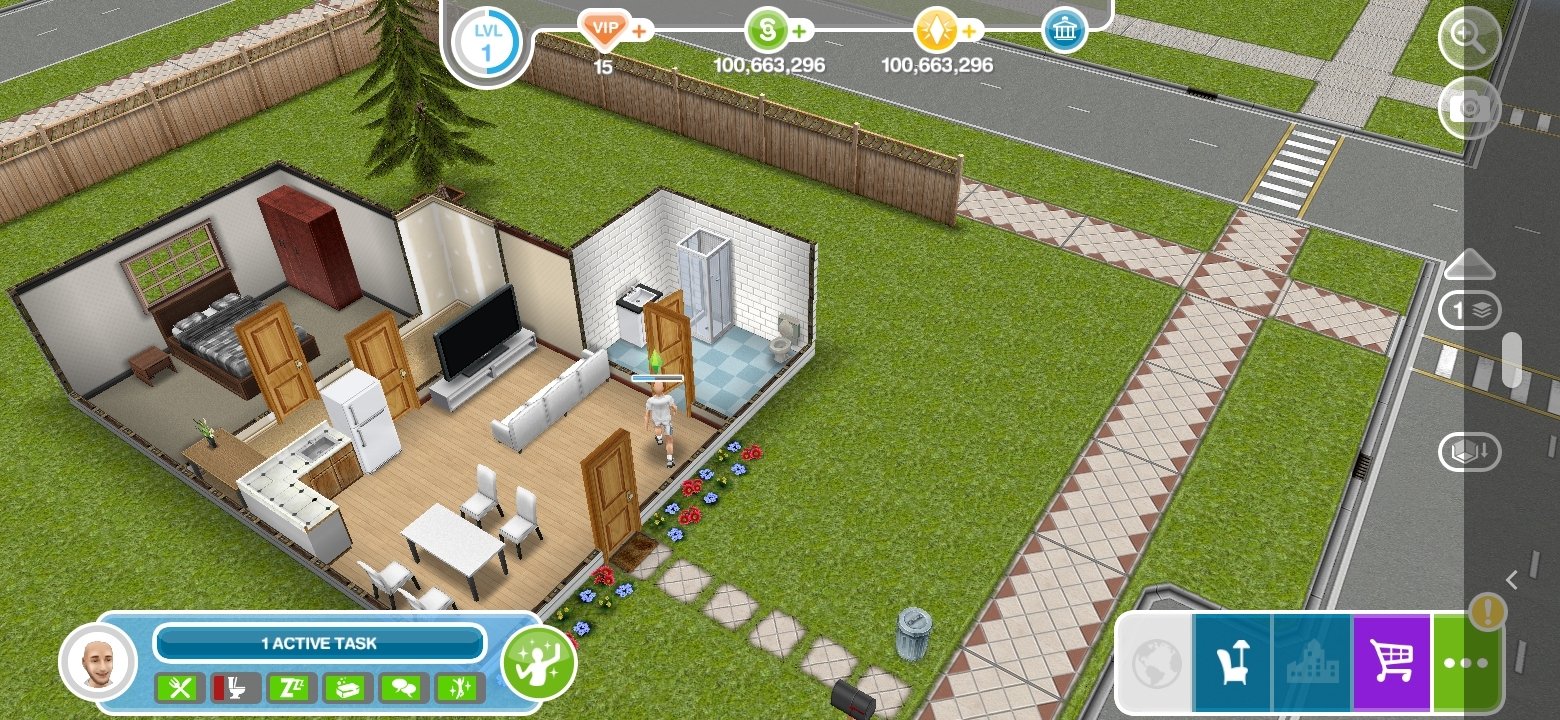 The SIMS FREEPLAY на планшете